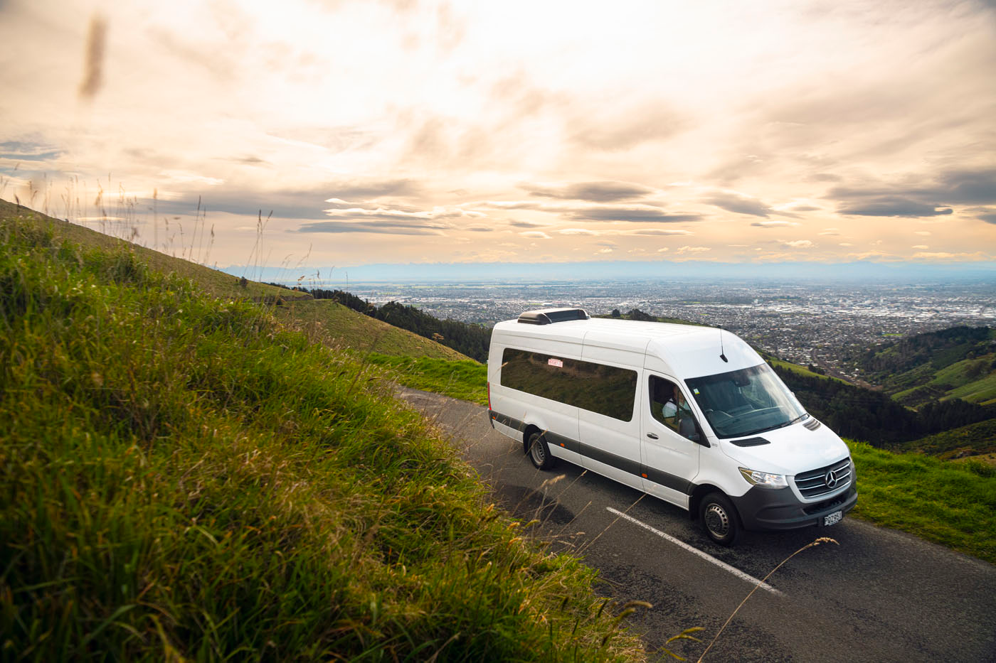 Large Minibus Shuttle in the Hills